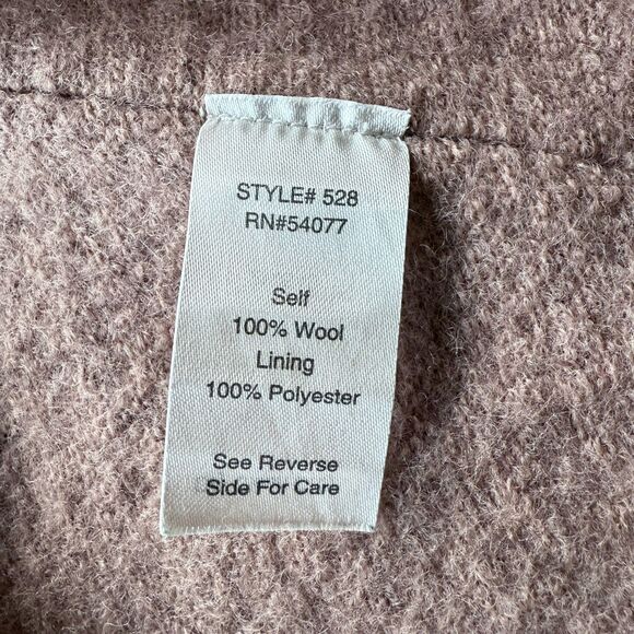 CAbi Rosewater Boiled Wool Valentina Open Front Blazer Jacket in Blush Pink M - Picture 7 of 9